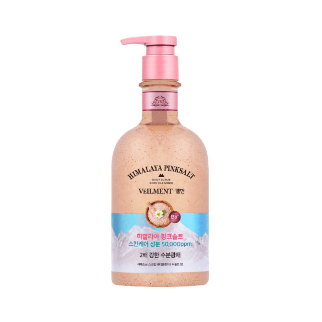 On The Body Veilment Natural Spa Himalaya Pink Salt Scrub Body Cleanser | hebeloft